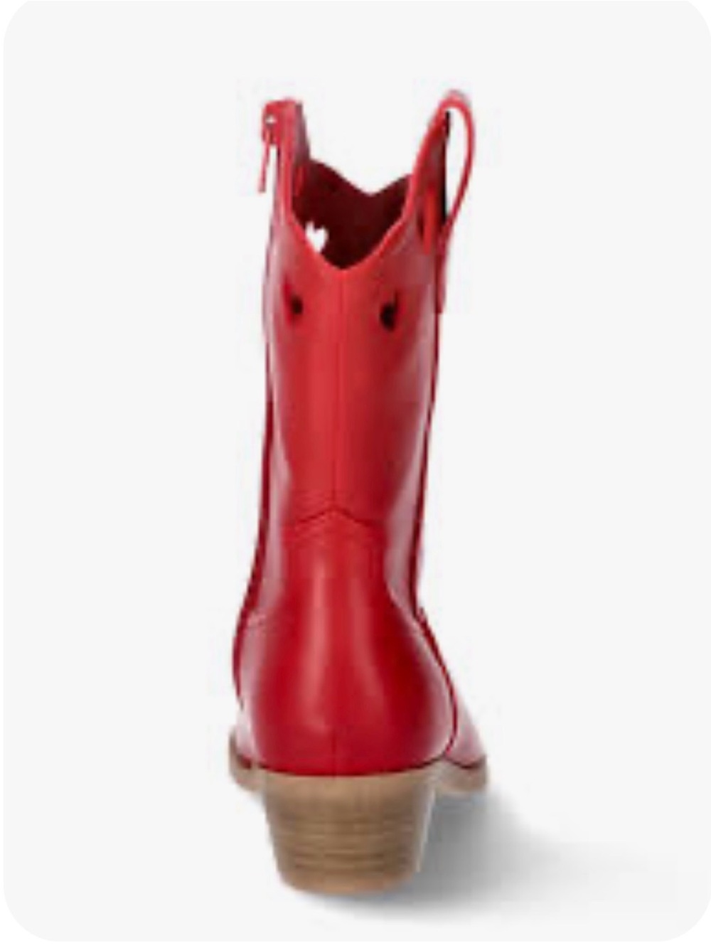 Wonder Nation Girls Red Heart Cutout Cowgirl Western Boots, Size 2 - Picture 3 of 11
